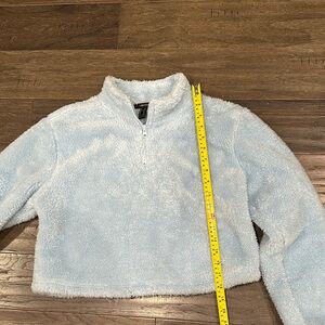 Forever 21 Soft Light Blue Crop Fleece